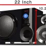 BOYTONE BT210FD BLACK 2.1 MULTIMEDIA SPEAKER SYSTEM WITH - Image 2