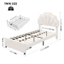 Burlyn Upholstered LED Bed Frame with Drawer & Adjustable Headboard - Image 4