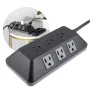 GE Adapt 9-Outlet Surge Protector Power Strip, 8ft Braided Cord, Black - Image 5