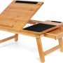 Sofia + Sam Multi Tasking Laptop Bed Tray – Work from Home Desk - Bamboo Lap Desk – Folding TV Tray Table – Smartphone Tablet Lap Tray – Homework Study Reading Eating Food - Computer Stand - Natural - Image 2