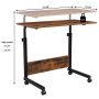 Rolling Adjustable Height Computer Desk Home PC Laptop Table Sofa Bed Side Table - Image 4
