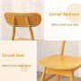 Set of 2 Modern Dining Chairs with Curved Backrest and Seat - Image 6