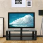 Furinno 11191BK THE Entertainment Center TV Stand, Black - Image 1