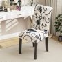 2 Pieces Tufted Dining Chair Set with Adjustable Anti-Slip Foot Pads - Image 2