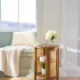 Better Homes & Gardens Springwood Caning Side Table, Light Honey Finish - Image 2