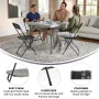 Flash Furniture Hercules Series Plastic Folding Event Chairs for Adults, Set of 2, Black - Image 4