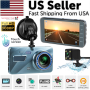 Touch Screen Dash Cam 4" 1080P Dual Lens Car DVR Recorder Front And Rear Camera - Image 1