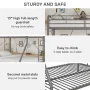 DHP Dusty Twin over Full Metal Bunk Bed with Secured Ladders, Black - Image 3