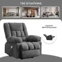 JONPONY Power Lift Recliner Chair Recliners for Elderly with Heat and Massage Recliner Chair for Living Room with Infinite Position and Side Pocket,USB Charge Port,Grey - Oversized - Image 4