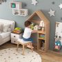 2-in-1 Kids House-Shaped Table and Chair Set - Image 2