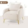 Modern Upholstered Accent Chair with Removable Pillow and Soft Padded Seat - Image 4