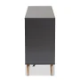Baxton Studio Kelson Modern and Contemporary Dark Grey and Gold Finished Wood 2-Door Sideboard Buffet - Image 5