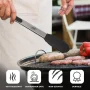 Non-Stick Silicone Tip Black Stainless-Steel Tongs and Spatula (Set of 4) - Image 4