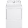 GE - 6.2 Cu. Ft. Electric Dryer with Shallow Depth Flat Back Design - White - Image 1