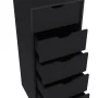 Dresser Kamran, Five Drawers Narrow, Black Wengue Finish - Image 6