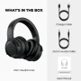 Bluetooth Headphones Noise Cancelling Headphones Wireless & Wired over Ear with Microphone for TV PC - Image 6
