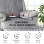 TAOCOCO Non-Slip Recliner Chair Cover Sofa Slipcover,Pet Reclining Chair Cover Light Gray 23" - Image 6