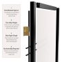 7 ft. Black 6-Panel Room Divider - Image 4