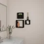 Decorative Floating Cube Wall Shelves in Black (Set of 3) - Image 4