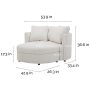 Holley Oversized Fabric Accent Chair with Storage Ottoman - Image 5