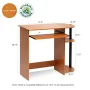 Furinno Engineered Wood Simplistic Computer Desk in Dark Brown/Black - Image 6