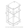 Furinno Just 3-Tier Turn-N-Tube End Table, 1-Pack, Sonoma Oak/White - Image 4