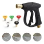 1/4" High Pressure Washer Gun 4000 PSI Car Wash Foam Spray Short Wand w/ Nozzle - Image 2