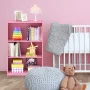 Furinno JAYA Simple Home 3-Tier Adjustable Shelf Bookcase, Pink - Image 6
