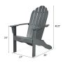 Acacia Wood Outdoor Adirondack Chair with Ergonomic Design - Image 5