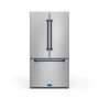 36 in. Wide Gordon Ramsay Series by Thor Kitchen 20.3 Cu. Ft. Counter Depth Refrigerator with Navy Blue Hardware - Stainless Steel - Image 1