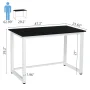Hoffree 43 inch Computer Desk Home Writing Desk Office Furniture Computer Table Study Writing Table Workstation Modern Simple PC Desk for Small Spaces Home Office, Black - Image 6