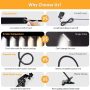 Shine Decor LED Desk Reading Lamps Desk Lights, 600LM Gooseneck Task Lamps for Home Office, Touchable Dimmable Metal Clamp Lamps, Clip-On Table Lights Eyecare Space-Saving LED Lights with Swing Arm - Image 2