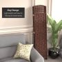 5.5 ft. Dark Red 5-Panel Room Divider - Natural - Image 4