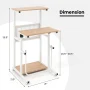 Costway Stand Up Desk Height Adjustable Sit Stand Computer Workstation Standing Desk - Image 3