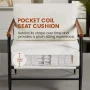 Yaheetech Modern Upholstered Boucle Accent Chair with Metal Frame for Living Room, Ivory - Image 3