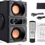 Bluetooth Speaker, 40W (60W Peak) Portable Wireless Speakers with Double Subwoofer Heavy Bass, Bluetooth 5.0 Wireless 100ft Powerful Outdoor Speaker Support FM Radio for Home Outdoor Party Camping - Image 5