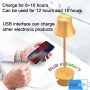 Table Lamp, Modern LED Cordless USB Rechargeable Battery Energy-Saving Desk Lamp (Gold) - Image 6