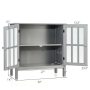 Glass Door Sideboard Console Storage Buffet Cabinet - Image 4