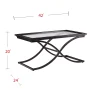 SEI Furniture Vogue Black Coffee Table with Glass Top - Image 6