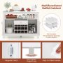 Buffet Sideboard Wine Liquor Coffee Bar Cabinet with Removable Wine Rack - Image 6