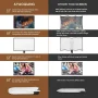 120 Inch Projection Screen 16:9 HD Portable Widescreen Foldable Anti-Crease Indoor Outdoor Indoor Projector Movies Screen for Home Theater Support Double Sided Projection - Image 4