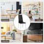 4 Pieces PVC Elegant Design Leather Dining Chairs with Solid Metal Legs - Image 5