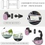Tallew 20 Pieces Car Accessories Set for Women, Bling Car Phone Holder Mount, Dual USB Car Charger, Car Coasters, Glasses Holders (Purple) - Image 2