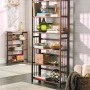3-Shelf Folding Stackable Bookcase 27.5" Wide - Chestnut - Image 2
