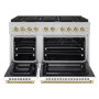 ZLINE - 48 in. Wide 8 Burner Autograph Paramount Dual Fuel Freestanding Range with White and Bronze Accents - White - Image 2