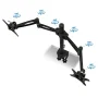 Full Motion Dual Computer Monitor Desk Mount for Screens up to 27 in. - Image 5