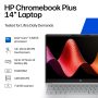 HP - 14" 2K Touchscreen Chromebook Plus - Intel Core 3 N355 - 8GB Memory - 128GB UFS - Glacier Silver - Image 2