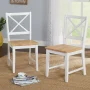 TMS Virginia Indoor Cross-Back Dining Chair, Set of 2, White/Natural - Image 4