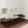 Costway Folding Sleeper Bed Ottoman Lounge Chair w/6 Position Adjustment Brown - Image 5