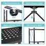 COOKCOK 4-Tier Storage Shelving Unit, Metal Shelf, Foldable Storage Shelf with Wheels, 27.9"x13.4"x49.72" Garage Shelf, Metal Storage Rack, Kitchen Shelf with 4 Hooks, No Assemble Require - Image 2
